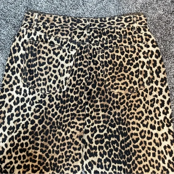 H&M Leopard Print Wide Cut Jeans Size 14 - Picture 10 of 13
